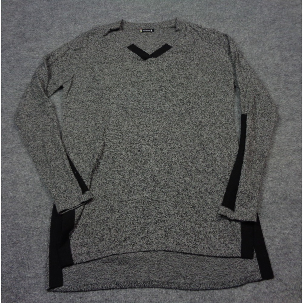 Smartwool Sweater Womens M Black Gray Shadow Pine Tunic Shirt Top Casual Adult